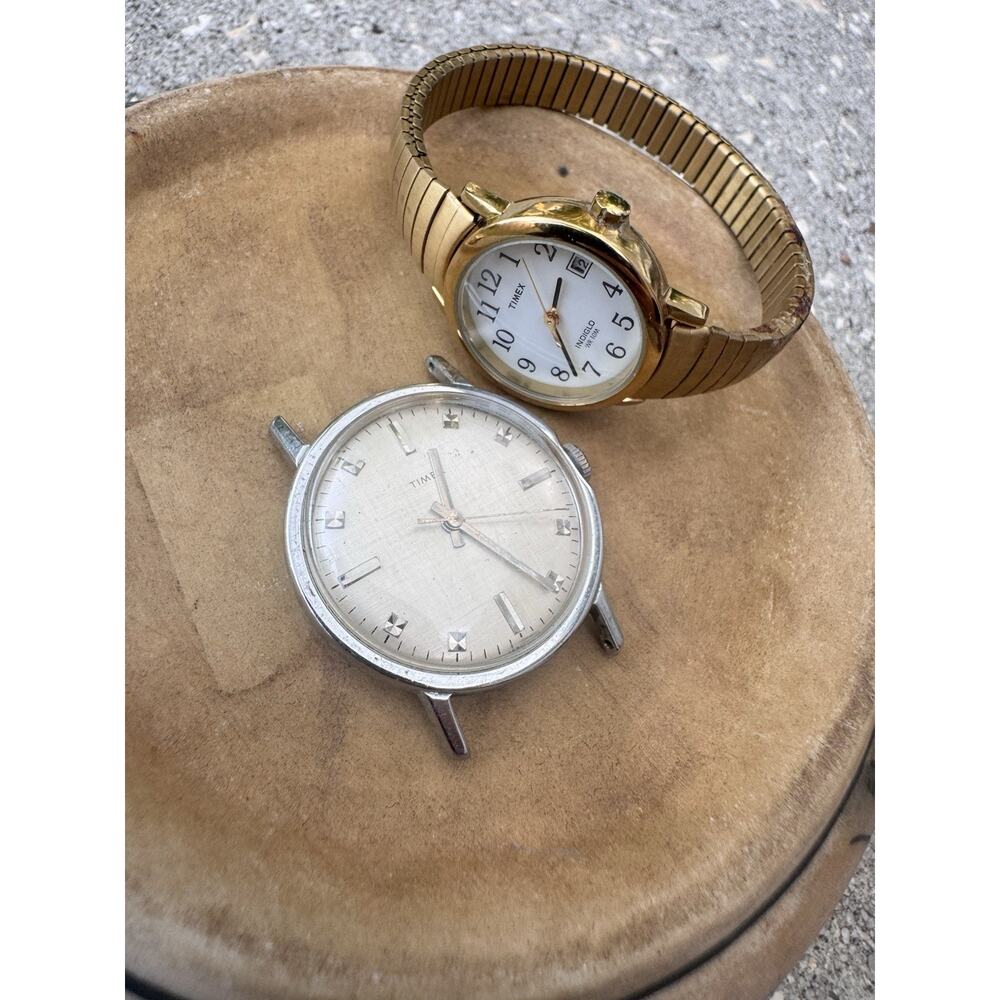 Vintage Seiko Citizen Timex Watch Lot Gold Tone Quartz Parts/Repair 1 Working - Picture 16 of 16